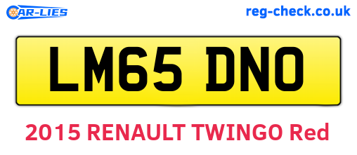 LM65DNO are the vehicle registration plates.
