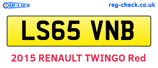 LS65VNB are the vehicle registration plates.