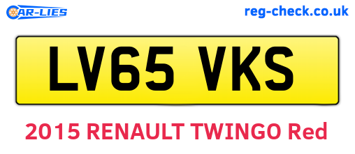LV65VKS are the vehicle registration plates.