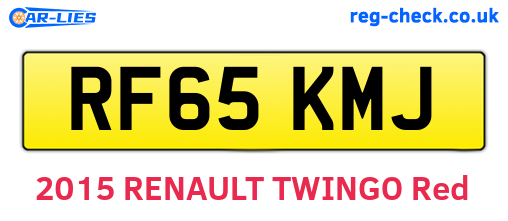 RF65KMJ are the vehicle registration plates.