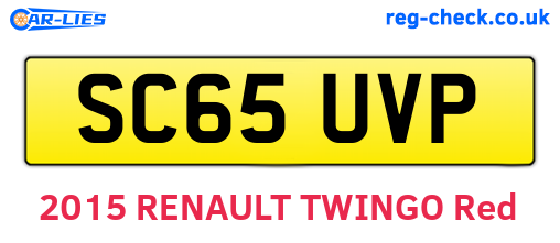 SC65UVP are the vehicle registration plates.