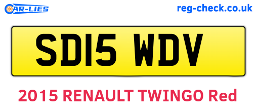 SD15WDV are the vehicle registration plates.