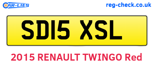 SD15XSL are the vehicle registration plates.