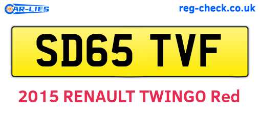 SD65TVF are the vehicle registration plates.