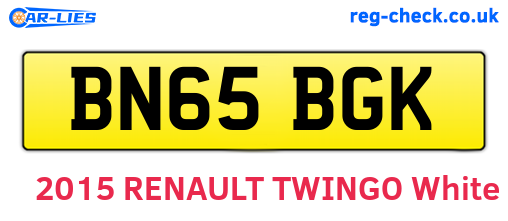BN65BGK are the vehicle registration plates.