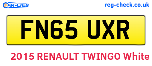 FN65UXR are the vehicle registration plates.