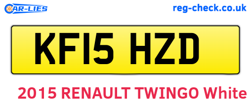KF15HZD are the vehicle registration plates.