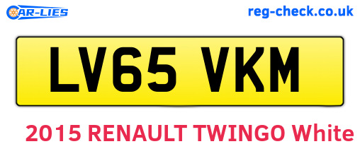 LV65VKM are the vehicle registration plates.