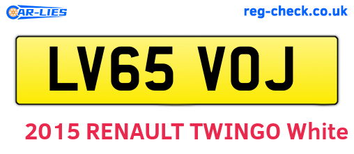 LV65VOJ are the vehicle registration plates.