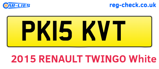 PK15KVT are the vehicle registration plates.