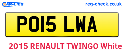 PO15LWA are the vehicle registration plates.