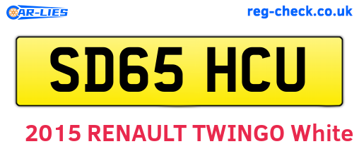 SD65HCU are the vehicle registration plates.