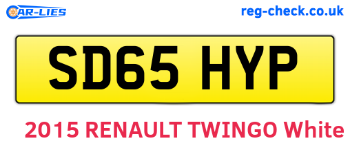 SD65HYP are the vehicle registration plates.