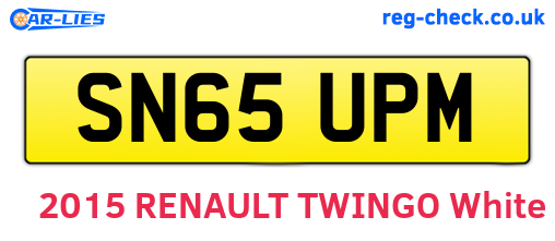 SN65UPM are the vehicle registration plates.