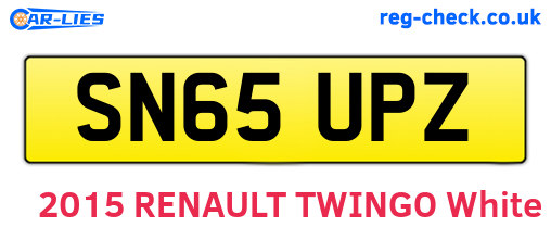 SN65UPZ are the vehicle registration plates.