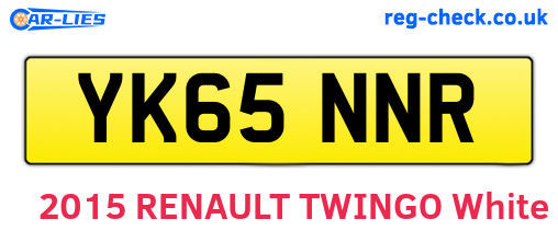 YK65NNR are the vehicle registration plates.