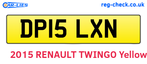 DP15LXN are the vehicle registration plates.