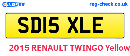 SD15XLE are the vehicle registration plates.