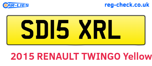 SD15XRL are the vehicle registration plates.