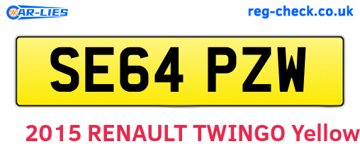 SE64PZW are the vehicle registration plates.
