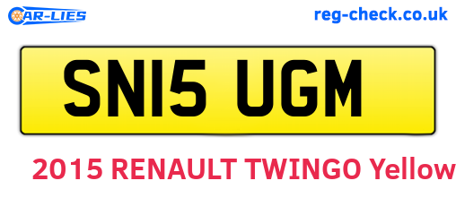 SN15UGM are the vehicle registration plates.