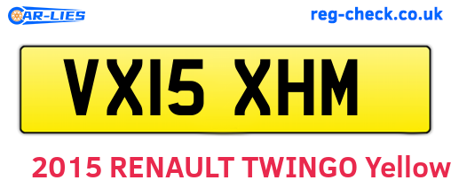 VX15XHM are the vehicle registration plates.