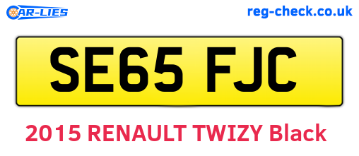 SE65FJC are the vehicle registration plates.