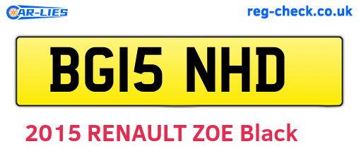 BG15NHD are the vehicle registration plates.