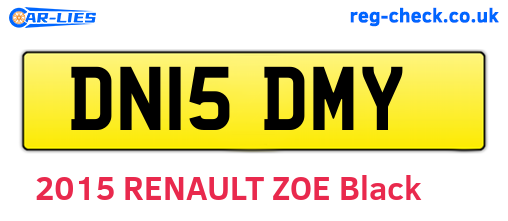 DN15DMY are the vehicle registration plates.