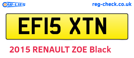 EF15XTN are the vehicle registration plates.