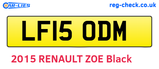 LF15ODM are the vehicle registration plates.