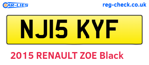 NJ15KYF are the vehicle registration plates.
