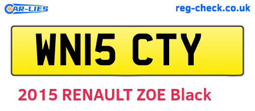 WN15CTY are the vehicle registration plates.