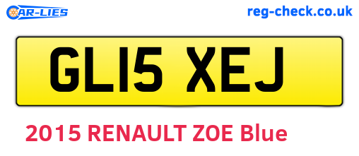 GL15XEJ are the vehicle registration plates.