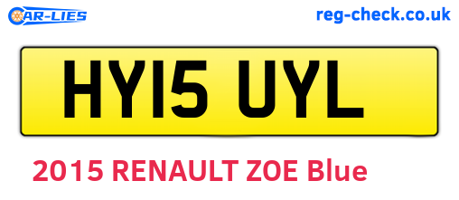 HY15UYL are the vehicle registration plates.