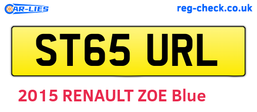 ST65URL are the vehicle registration plates.