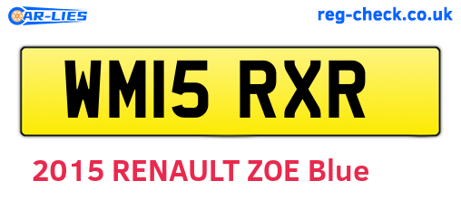 WM15RXR are the vehicle registration plates.
