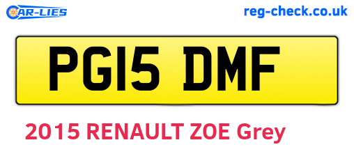PG15DMF are the vehicle registration plates.