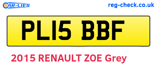 PL15BBF are the vehicle registration plates.