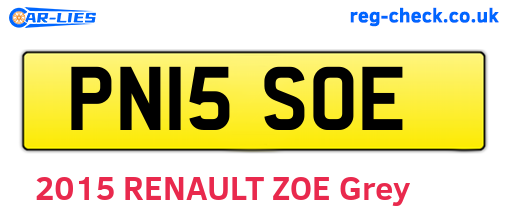 PN15SOE are the vehicle registration plates.