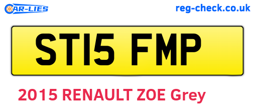 ST15FMP are the vehicle registration plates.