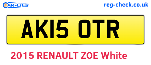 AK15OTR are the vehicle registration plates.