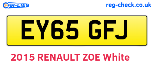 EY65GFJ are the vehicle registration plates.
