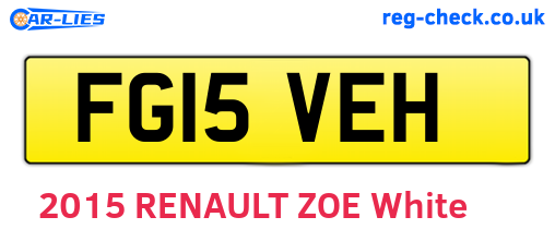 FG15VEH are the vehicle registration plates.