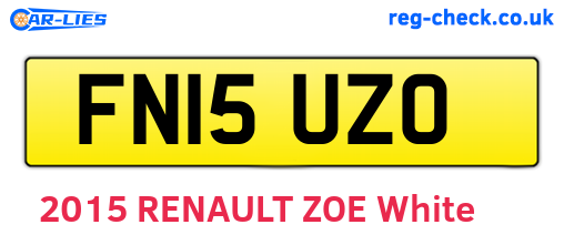 FN15UZO are the vehicle registration plates.