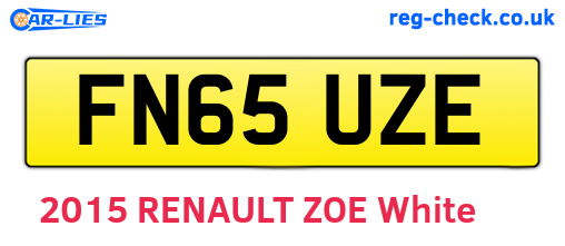 FN65UZE are the vehicle registration plates.
