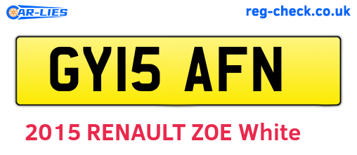 GY15AFN are the vehicle registration plates.