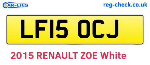 LF15OCJ are the vehicle registration plates.