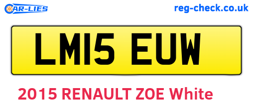 LM15EUW are the vehicle registration plates.