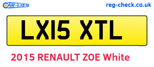 LX15XTL are the vehicle registration plates.